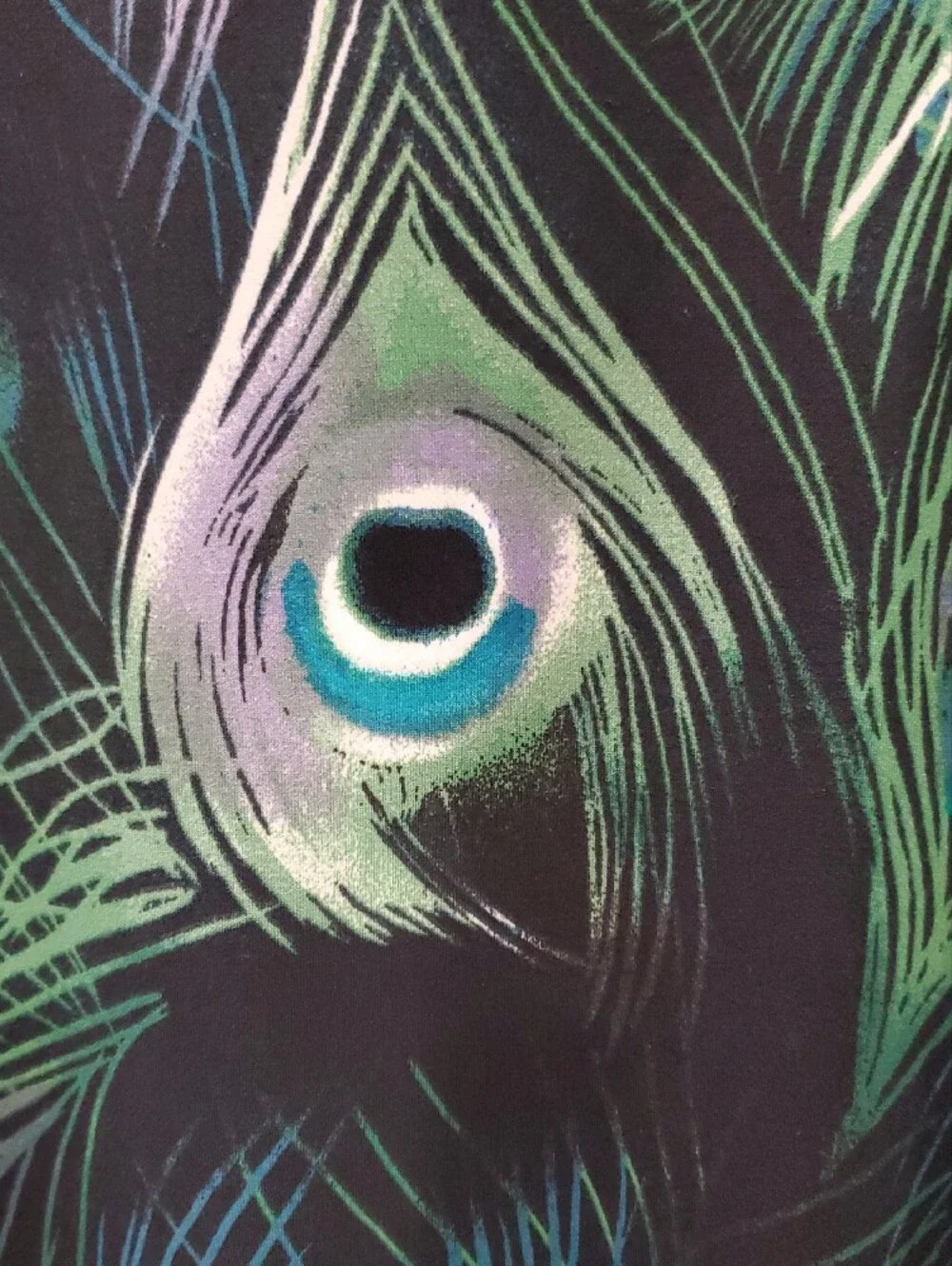 Cato Black and Green Peacock-Print V-Neck Tunic - Picture 8 of 9